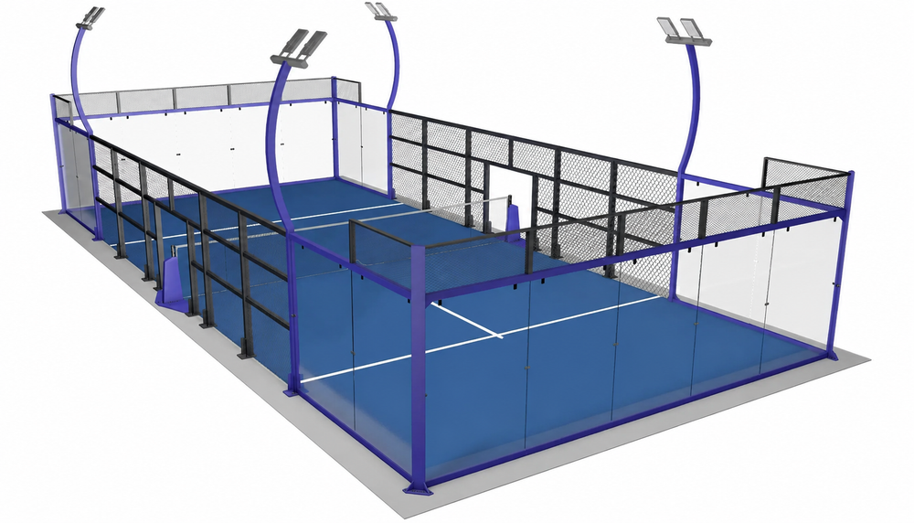 Panoramic Padel Court With C-shaped
