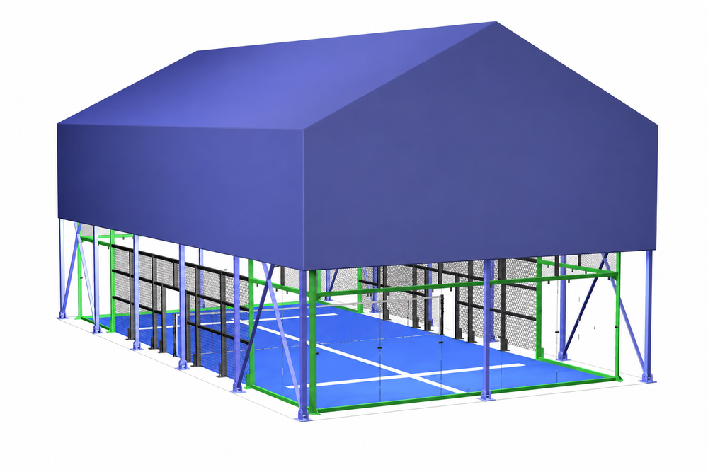 Panoramic Padel Court with Roof